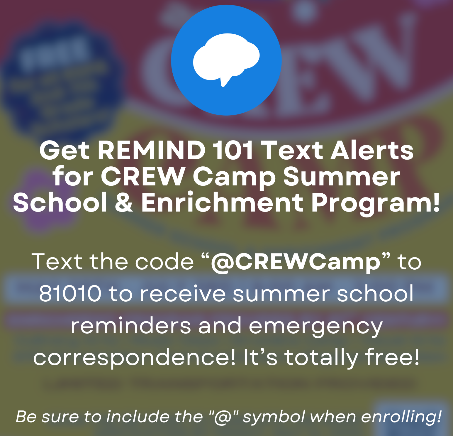 CREW Camp 2025 Text Alerts - web