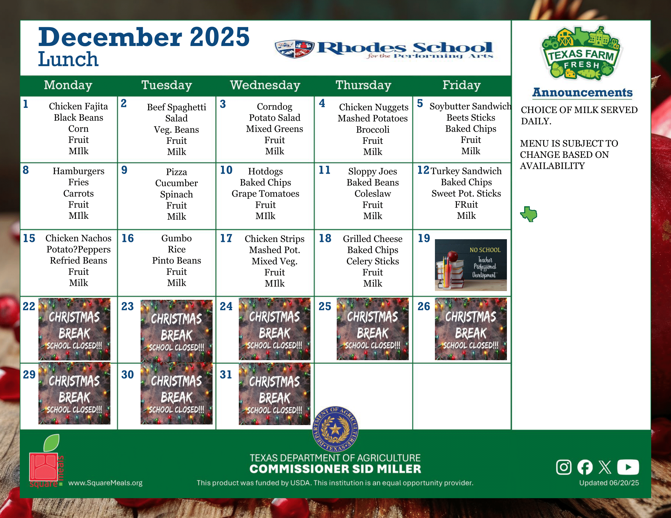 December Lunch Menu 2025-1