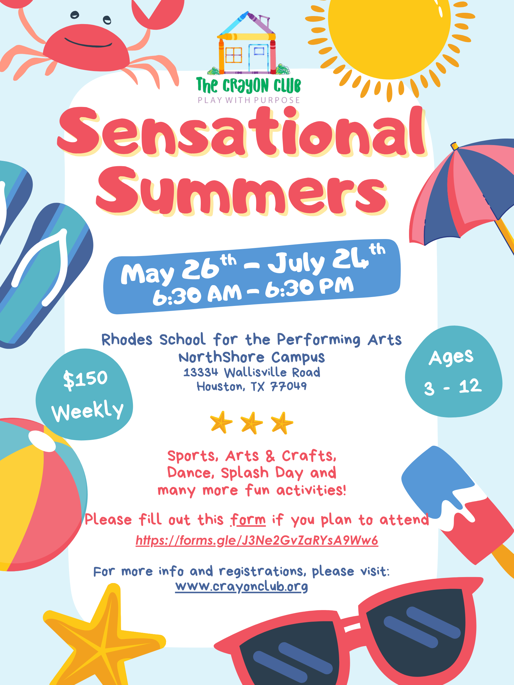 Crayon Club Sensational Summer Flyer 2025
