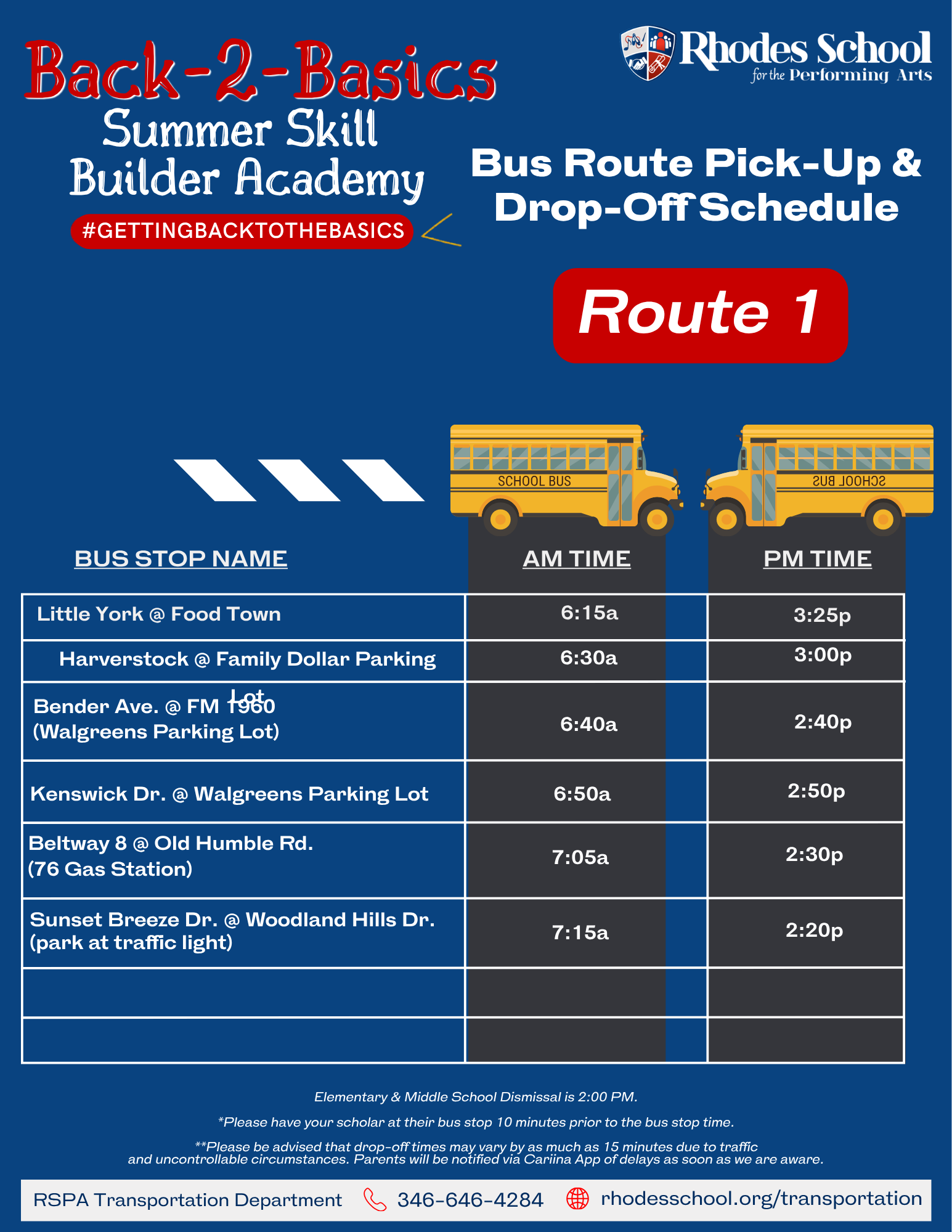 Summer School 2026 Route 1